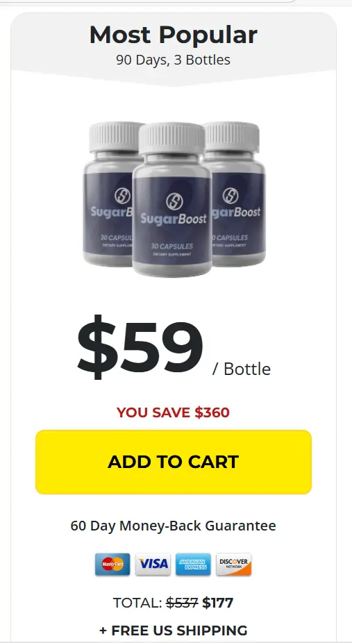 SugarBoost   supplement 3 bottle combo pack
